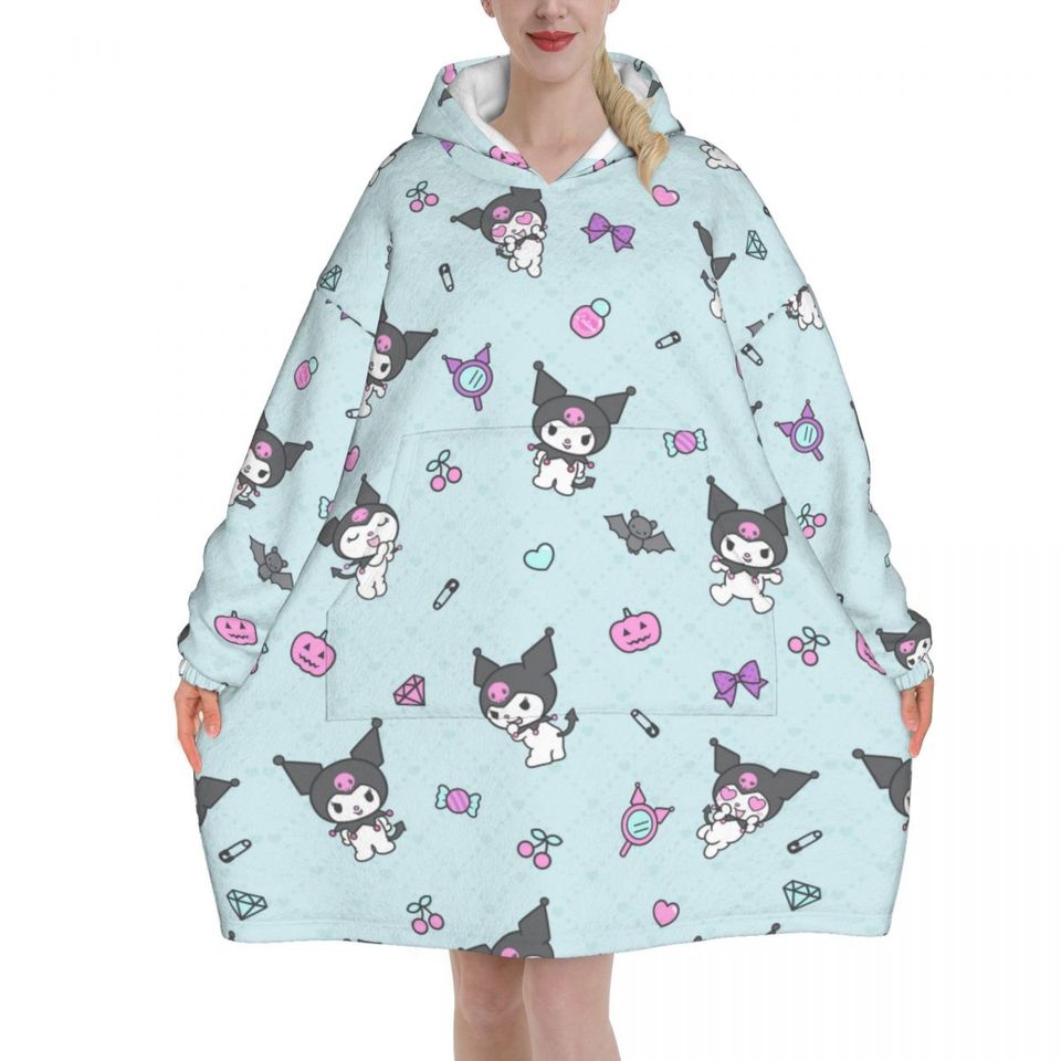 Melody And Kuromi Blanket Hoodie