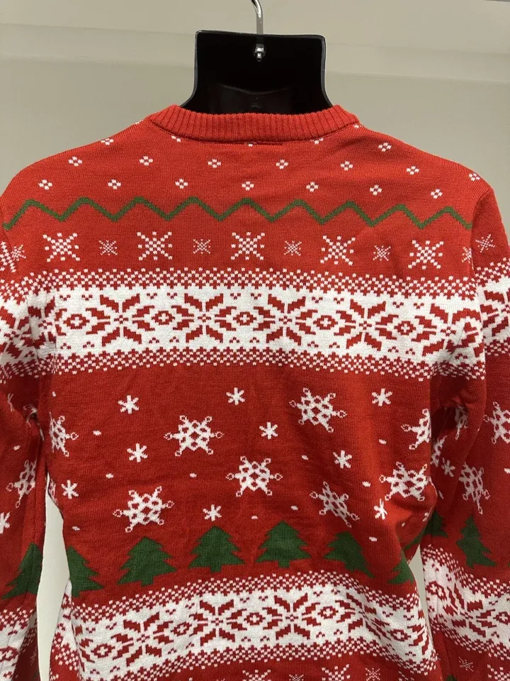 NWT SpongeBob Red Ugly Christmas Sweater Men’s Size Small