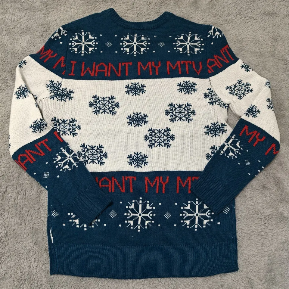 NEW! I Want My MTV Ugly Christmas Sweater Size Large Winter Holiday NWT!