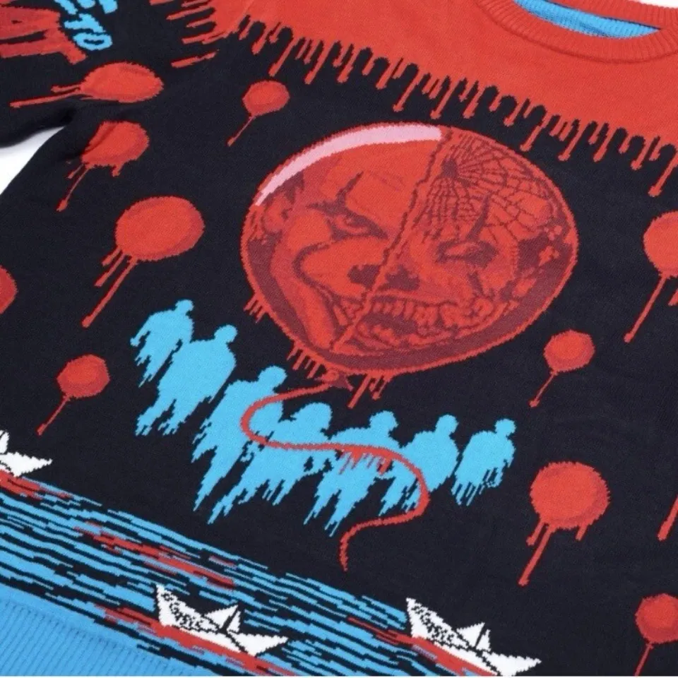 Medium (UK) IT Pennywise Ugly Christmas Jumper Sweater Xmas