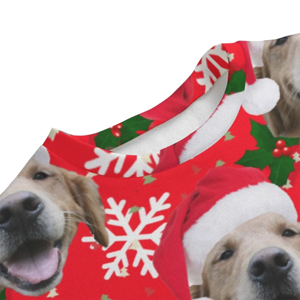Golden Retriever Pull over Ugly Christmas Sweater