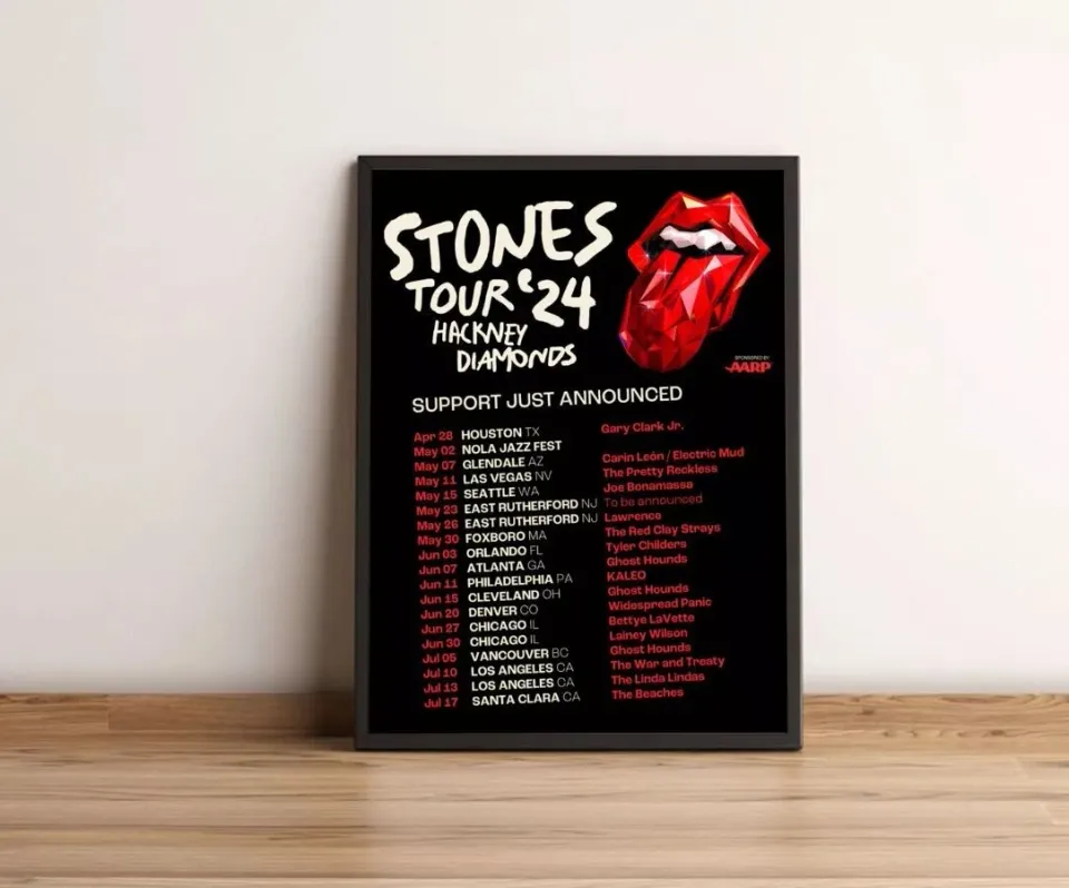 The Rolling Stones 2024 Tour Poster