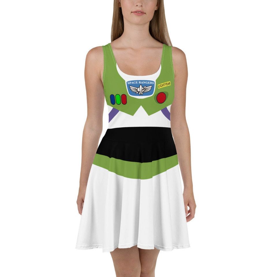 Space Explorer: 'Buzz' Women's Sleeveless Athletic Skater Dress