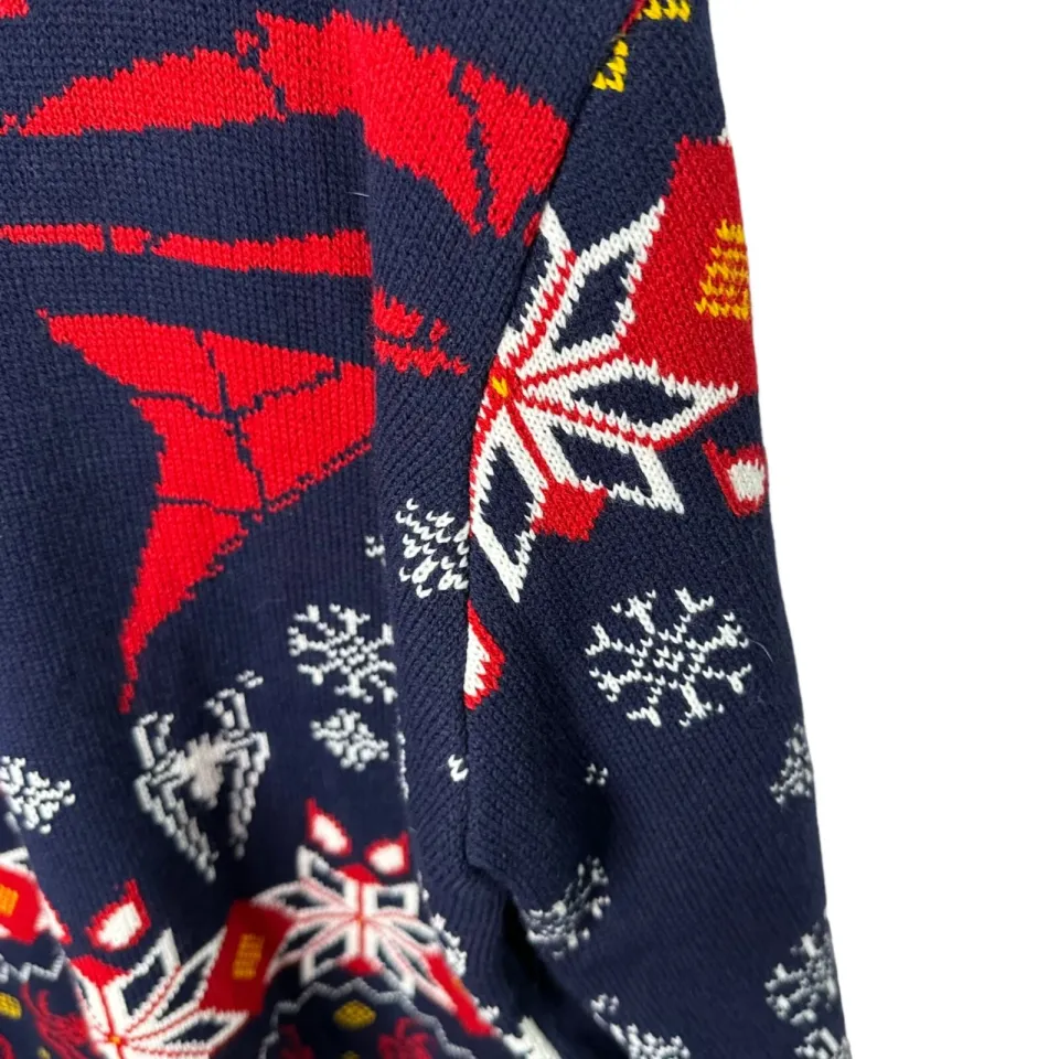 Marvel Spider Man Christmas Ugly Sweater Jumper Size XL - NEW - NWT