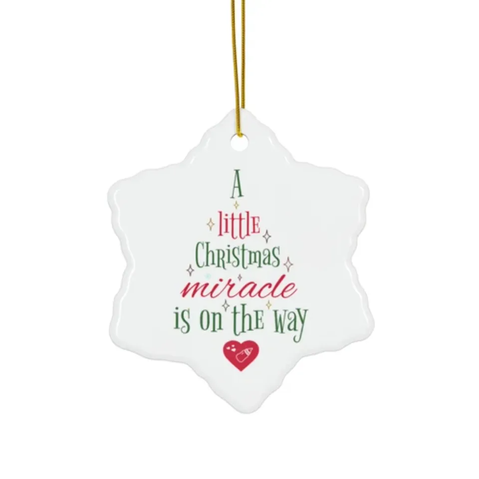 Christmas Ornament - Ceramic Ornament, 2 Shapes