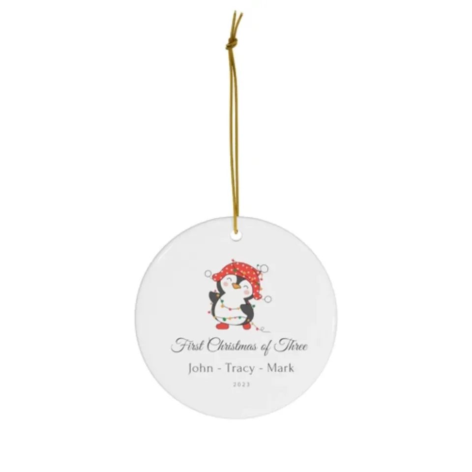 Christmas Ceramic Ornament Christmas of Three (B)