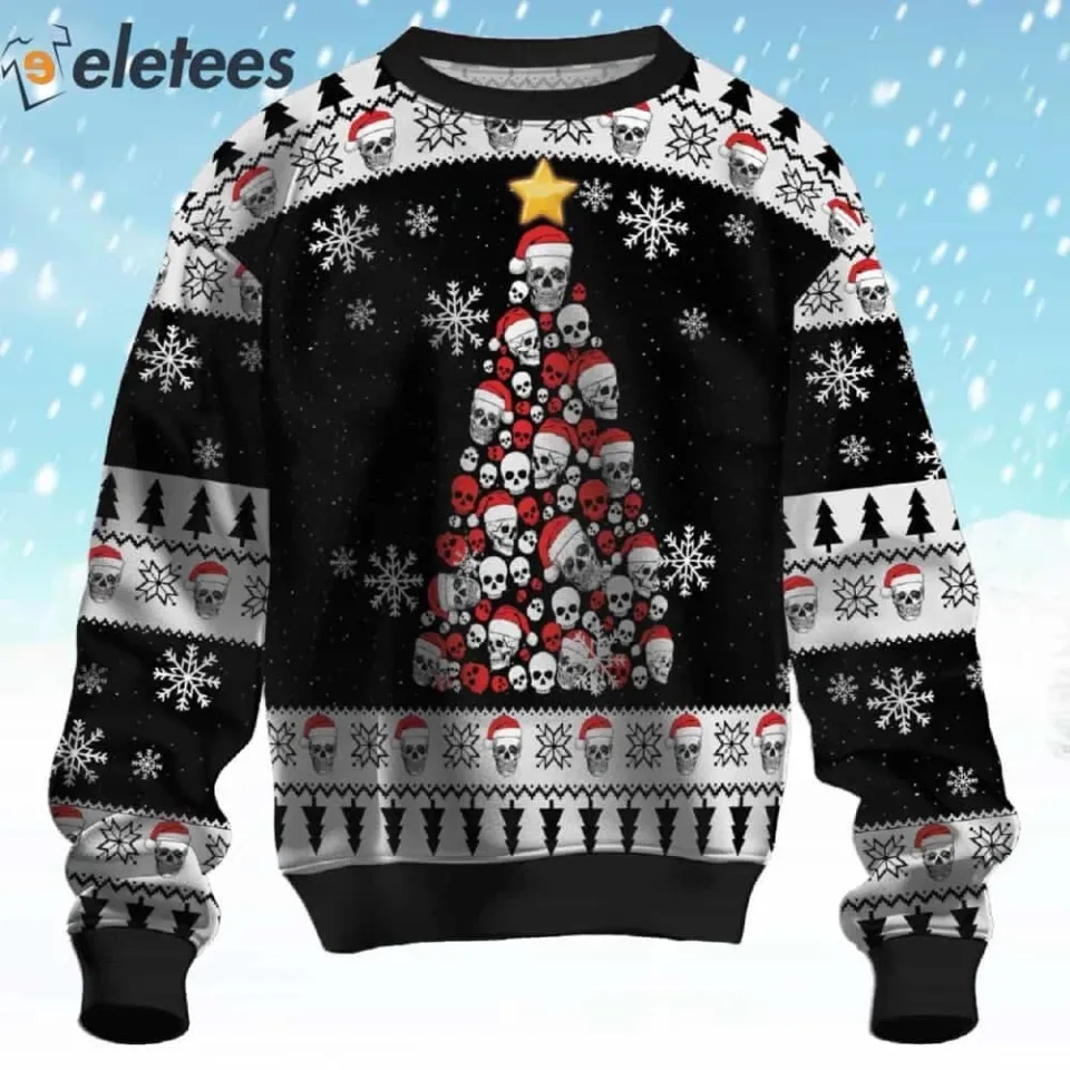 Evil Christmas Tree Ugly Christmas Sweater TNOAKVSB
