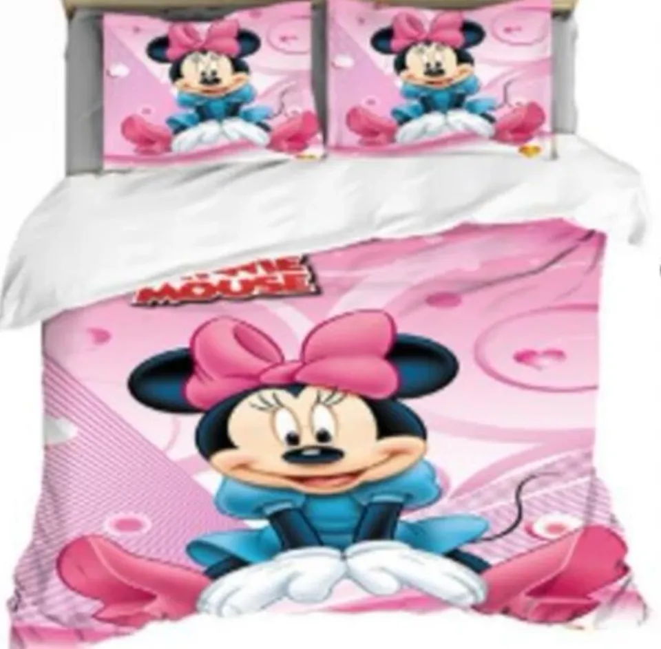 Mickey Quilt Duvet Cover Doona Set Pillowcase Single Double Queen King Size Bed