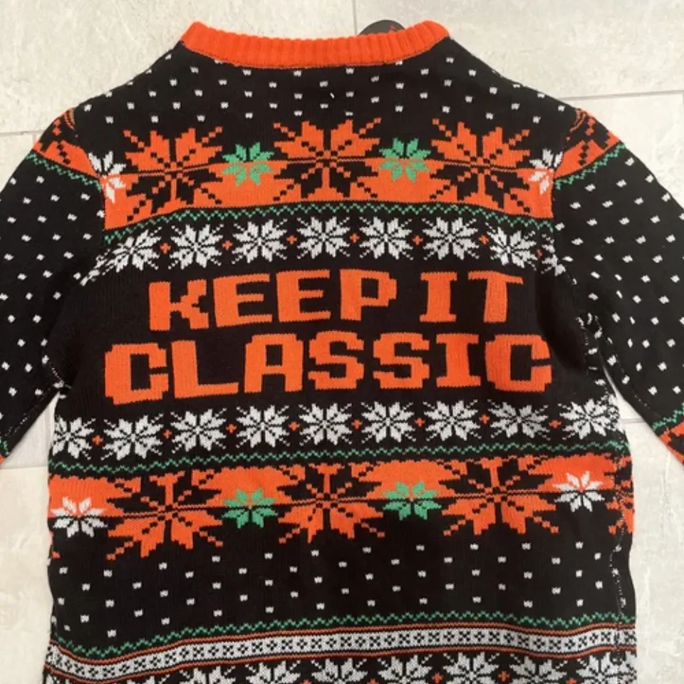 Nintendo NES Controller Adult Small Ugly Christmas Sweater Keep It Classic NWTs!