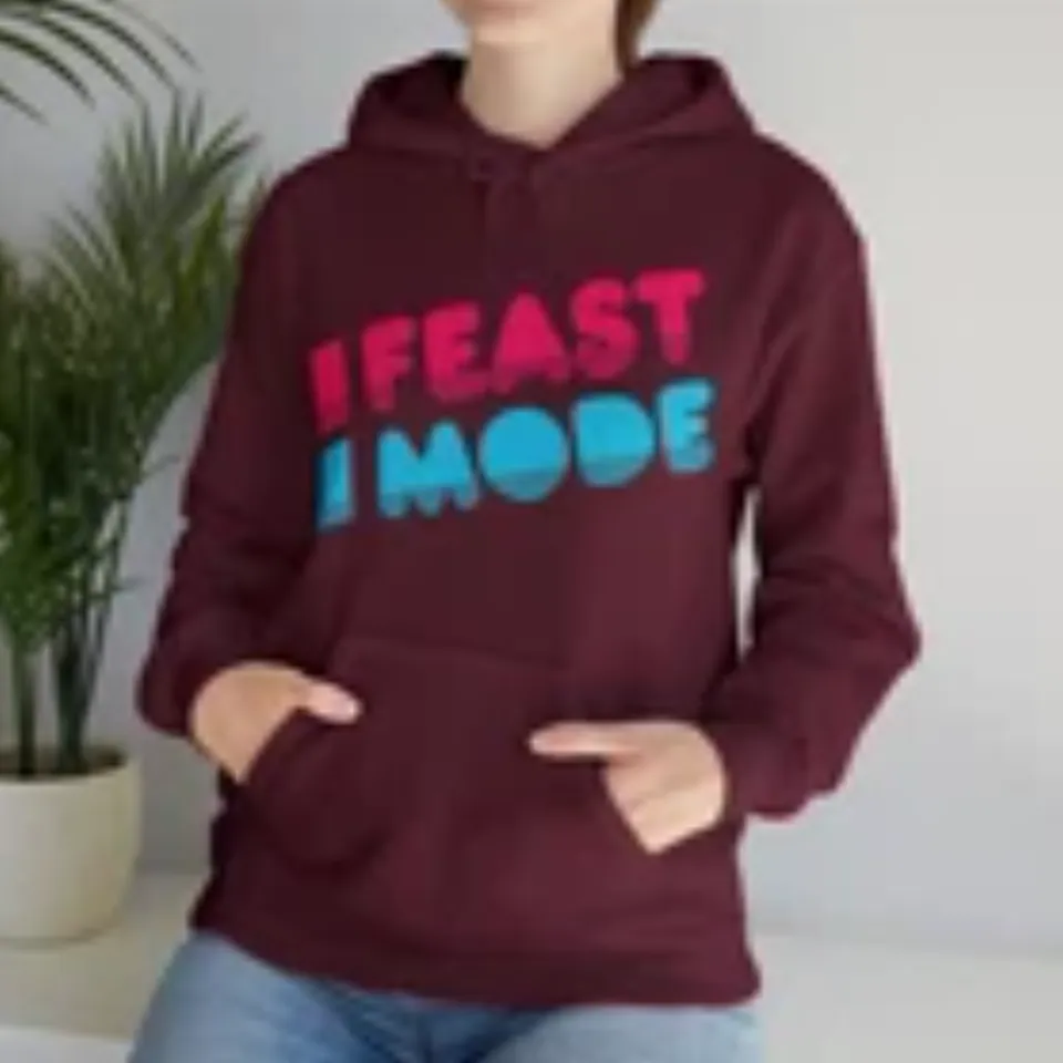 Retro Feast Mode Thanksgiving Graphic Hoodie