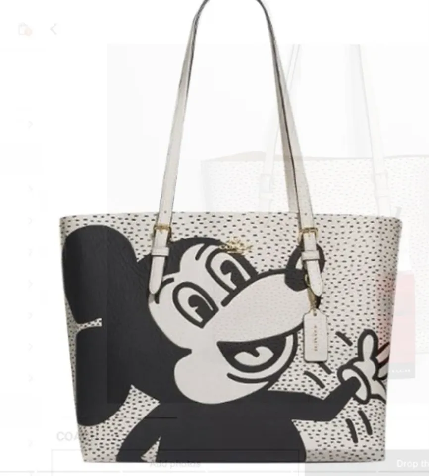 NWT COACH DISNEY X MOLLIE MICKEY TOTE BAG CHALK