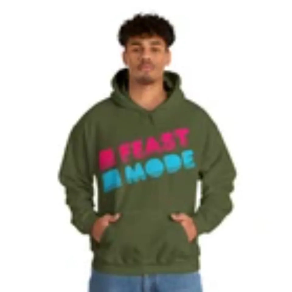 Retro Feast Mode Thanksgiving Graphic Hoodie