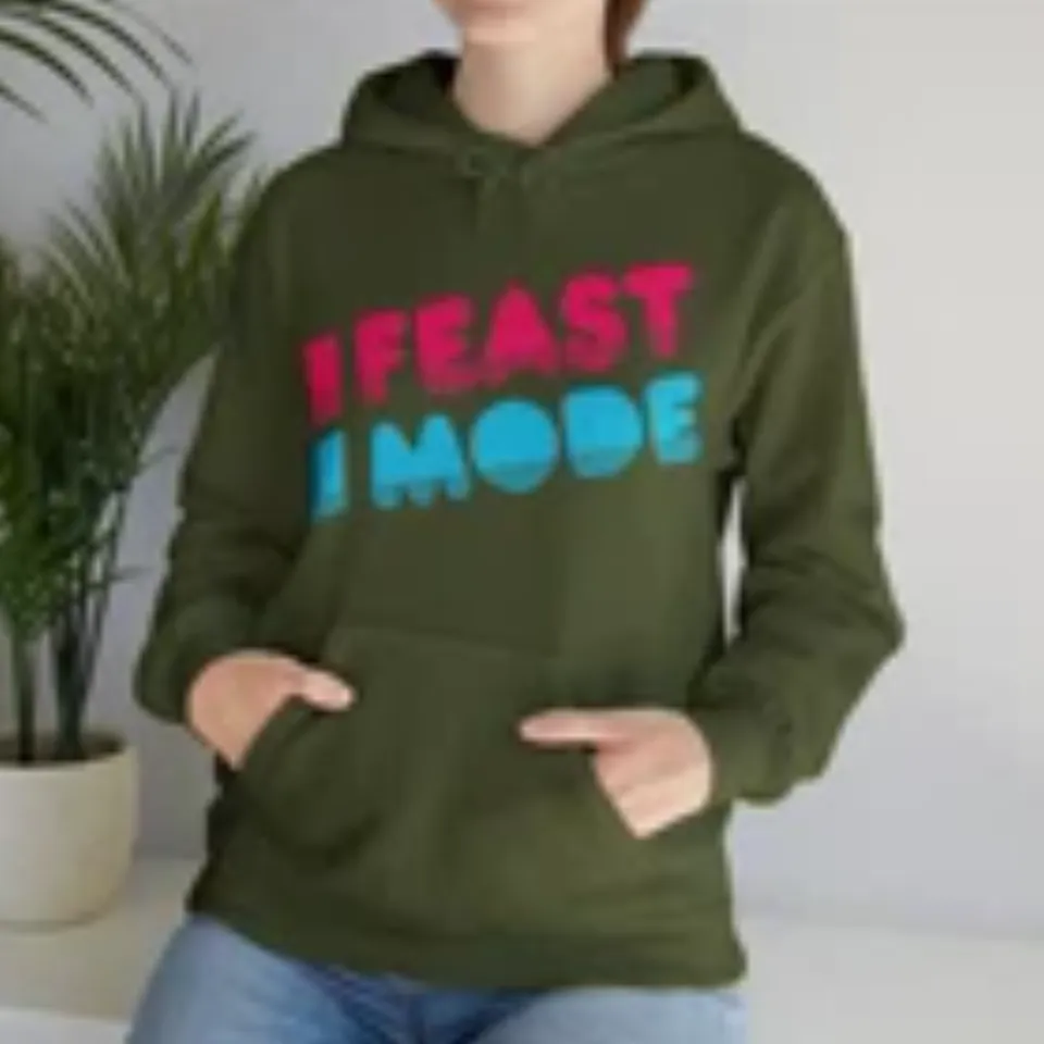 Retro Feast Mode Thanksgiving Graphic Hoodie