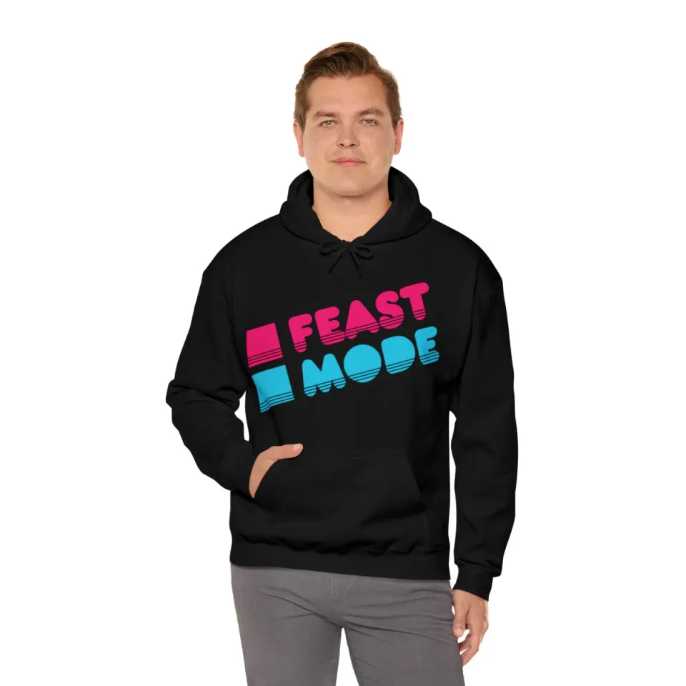 Retro Feast Mode Thanksgiving Graphic Hoodie