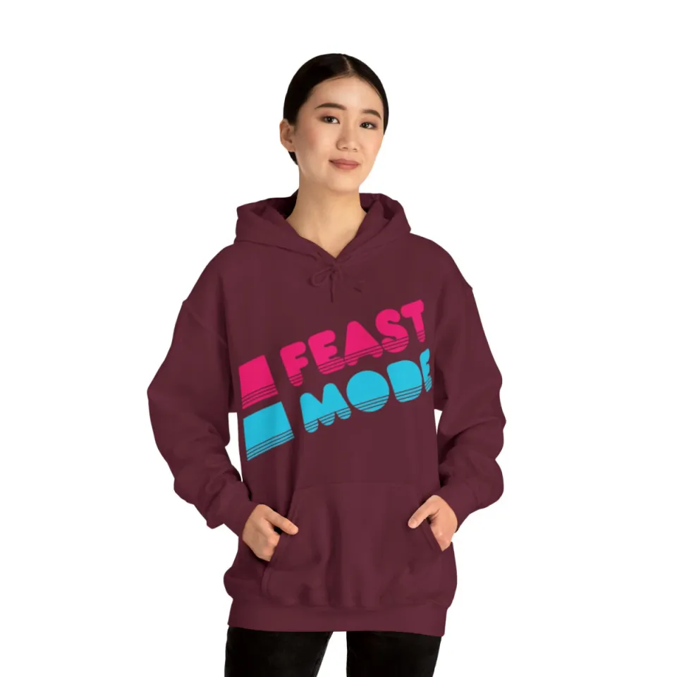 Retro Feast Mode Thanksgiving Graphic Hoodie