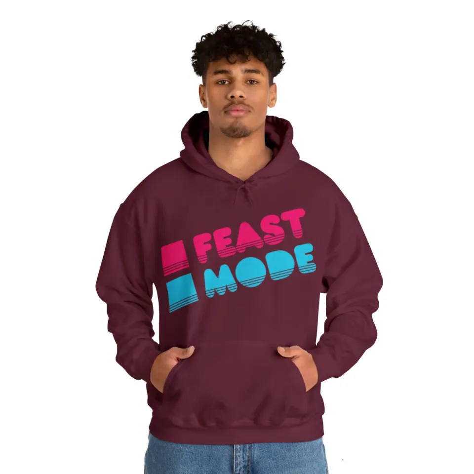 Retro Feast Mode Thanksgiving Graphic Hoodie