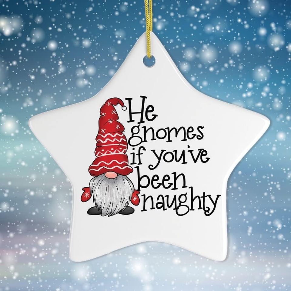 Gnome Themed Christmas Ornaments