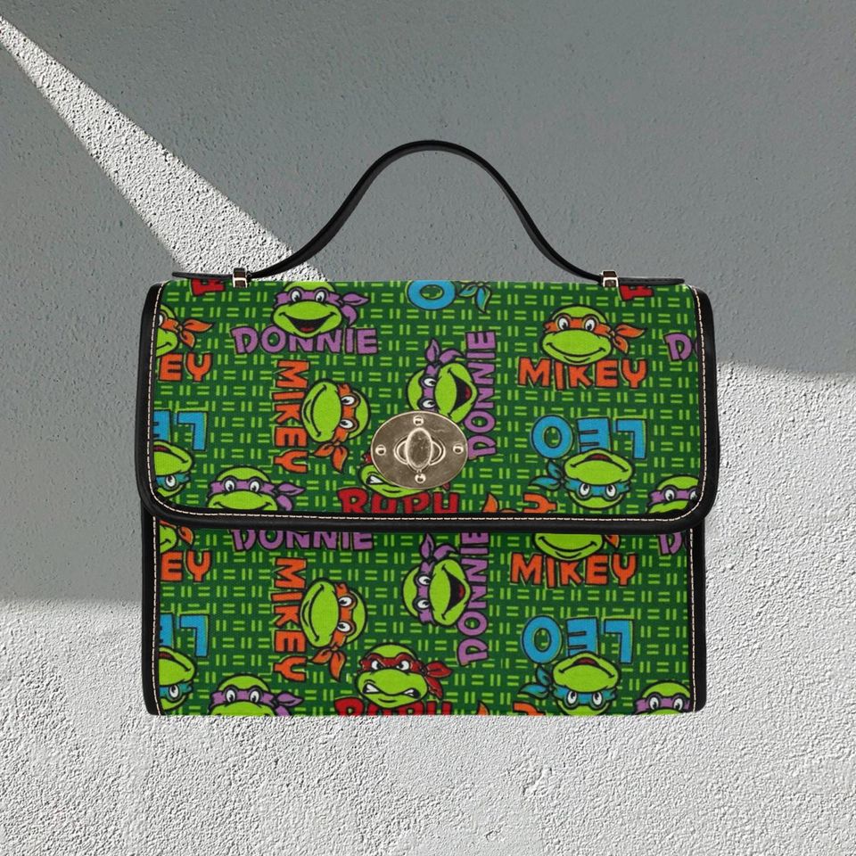 Character Turtles Lock bag (black shoulder strap, black edging)