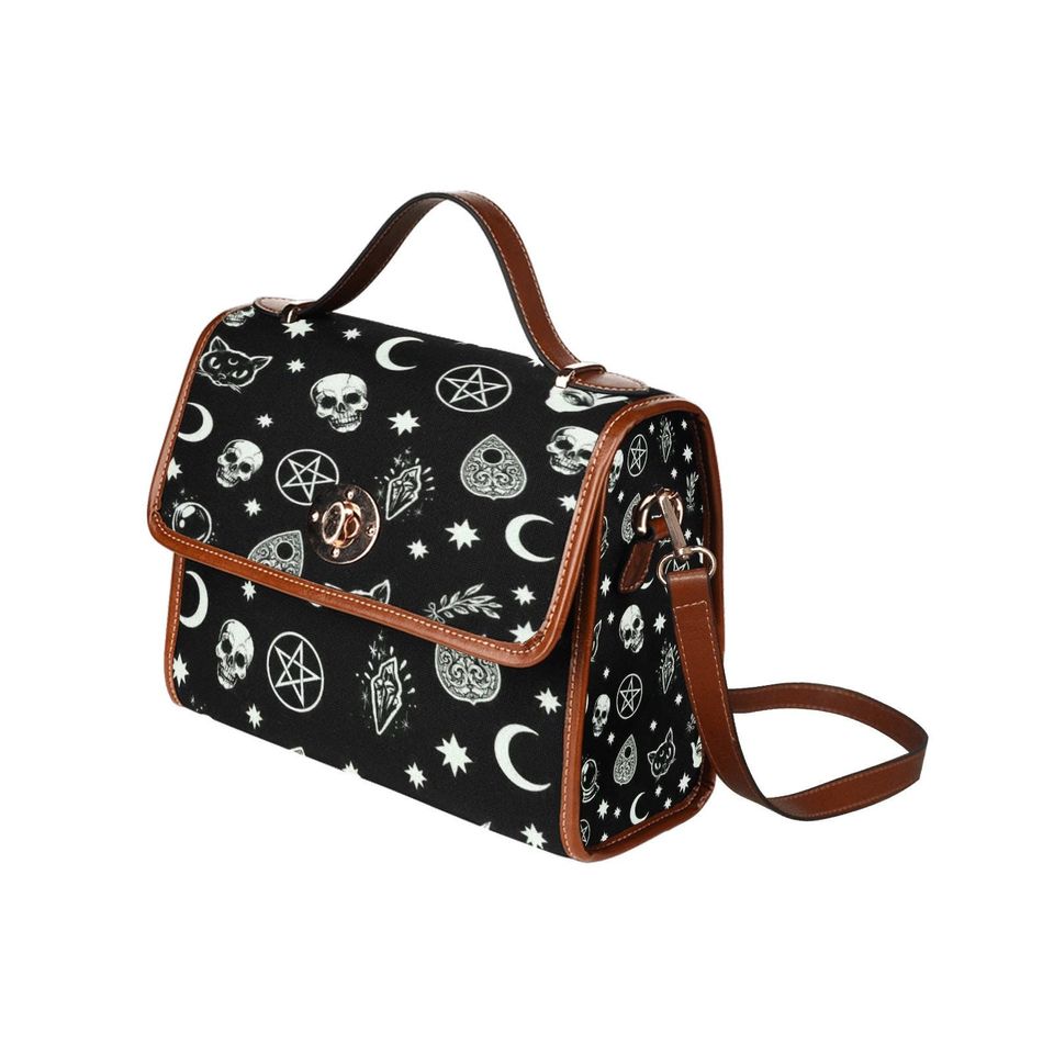 Gothic Waterproof Canvas Bag-Brown