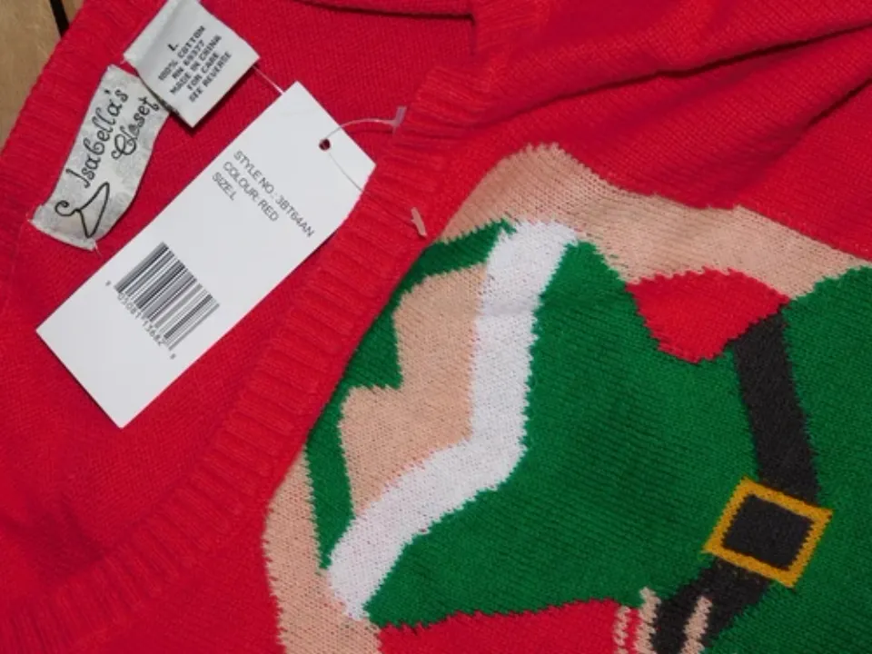 Christmas Sweater Sexy Elf Red Ugly Large Women's Cute Gift Isabella's Closet