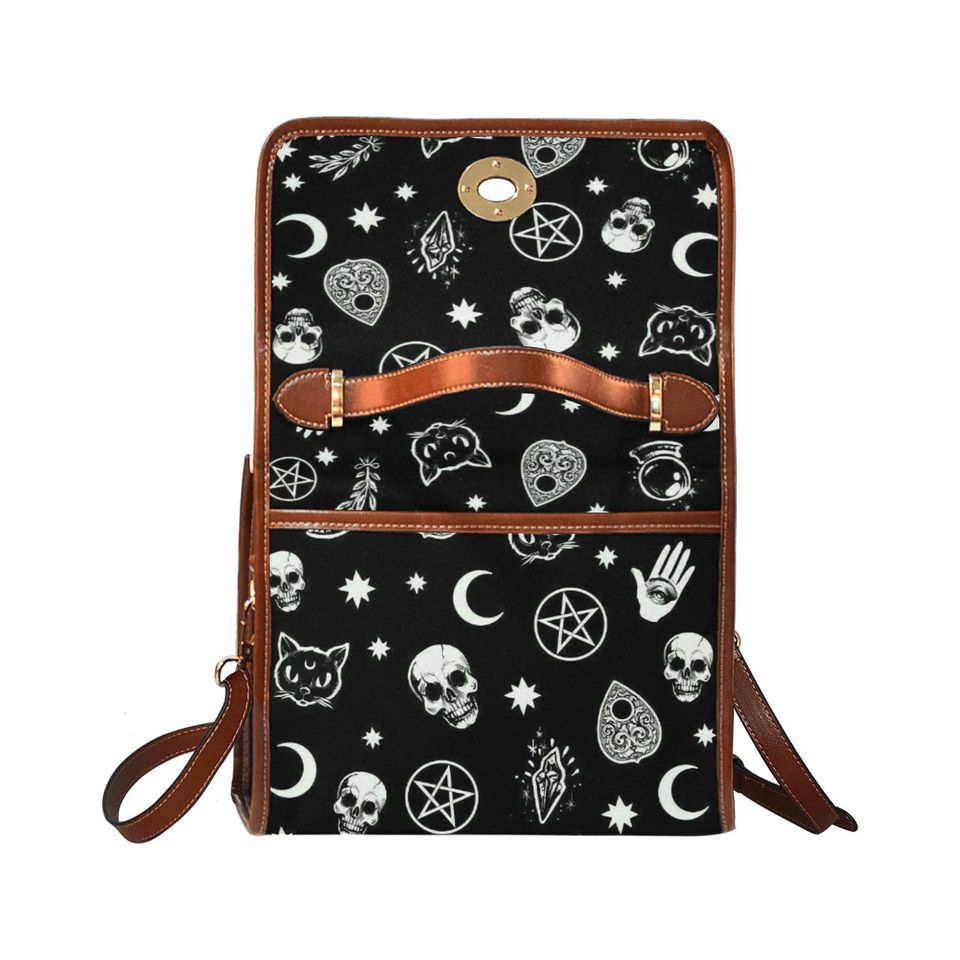 Gothic Waterproof Canvas Bag-Brown