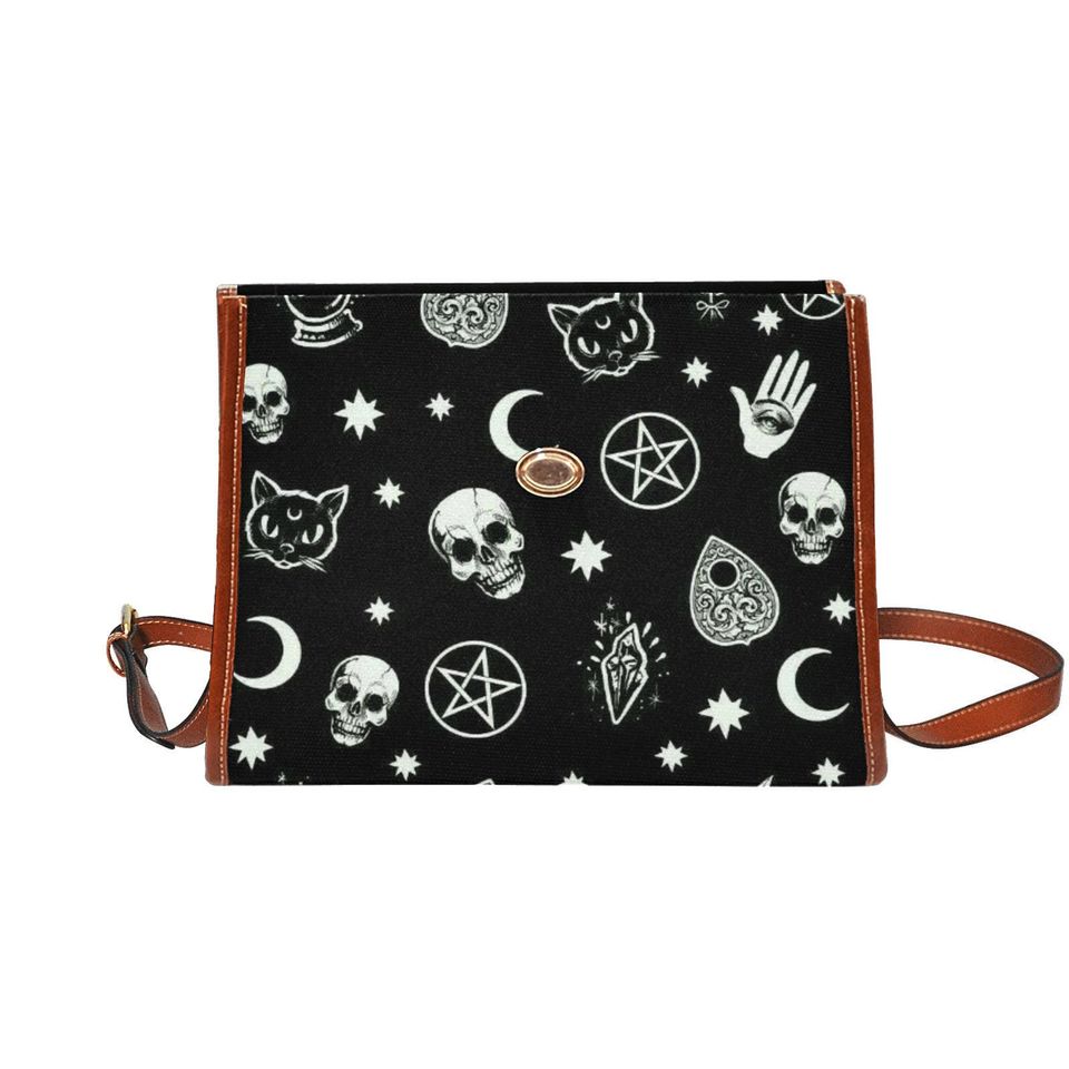 Gothic Waterproof Canvas Bag-Brown