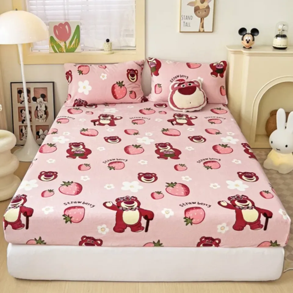 Disney Characters Fitted Sheet Set Bedding Decor/Customizable Single/Double Size