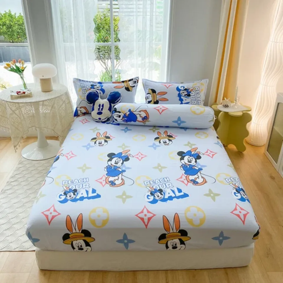 Disney Characters Fitted Sheet Set Bedding Decor/Customizable Single/Double Size