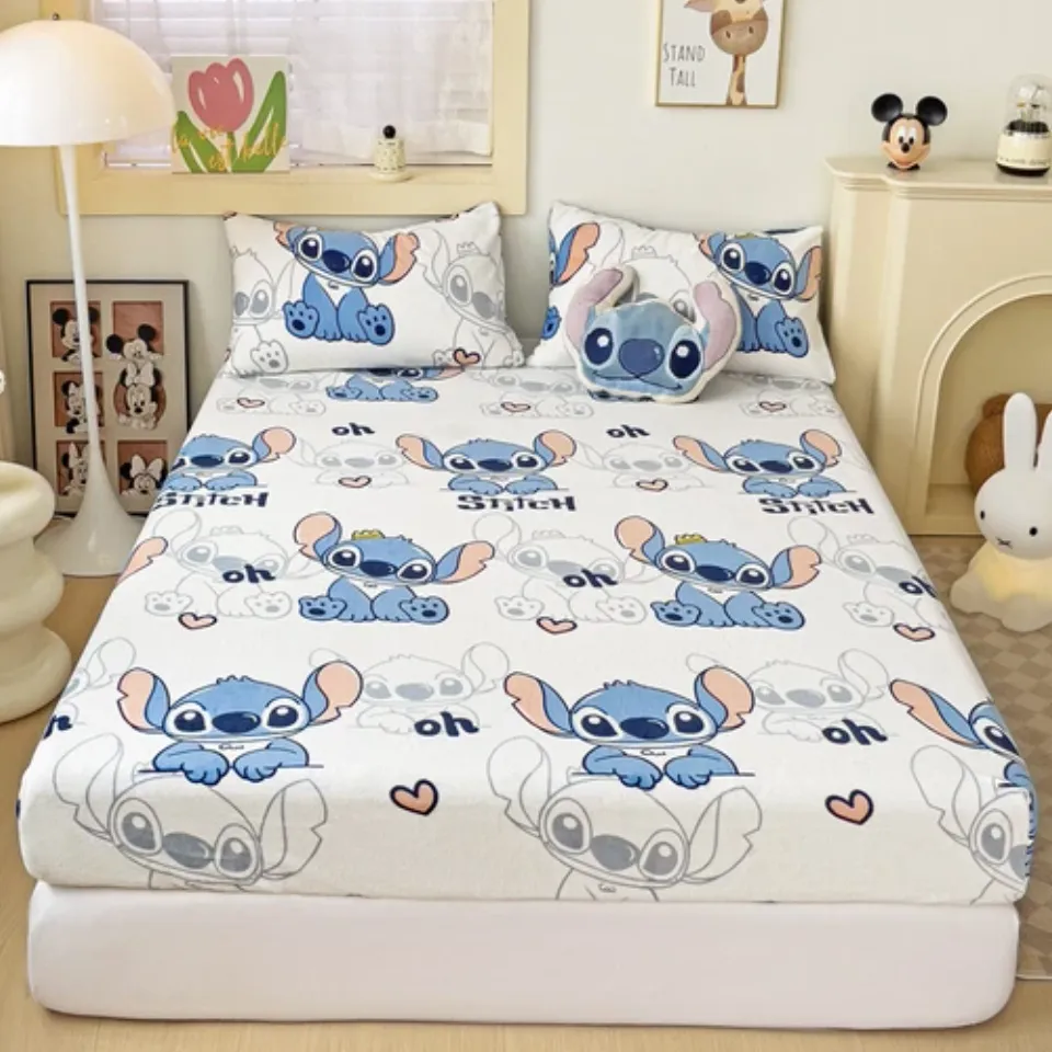 Disney Characters Fitted Sheet Set Bedding Decor/Customizable Single/Double Size