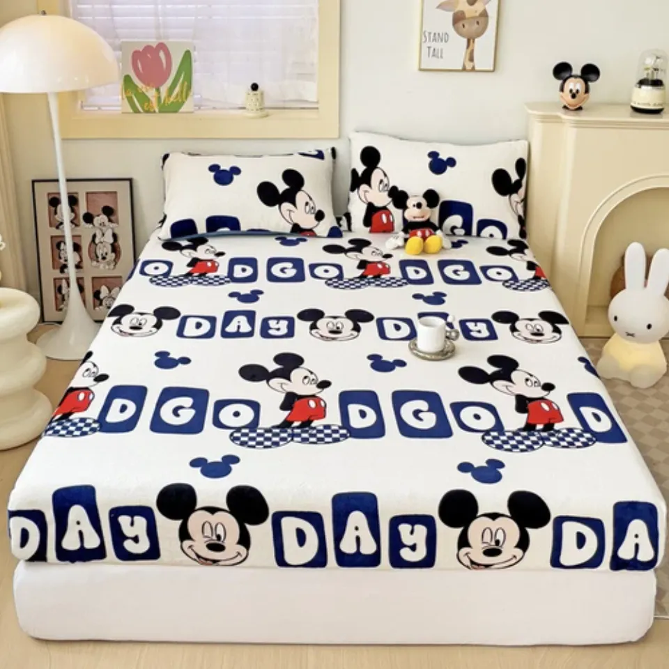 Disney Characters Fitted Sheet Set Bedding Decor/Customizable Single/Double Size