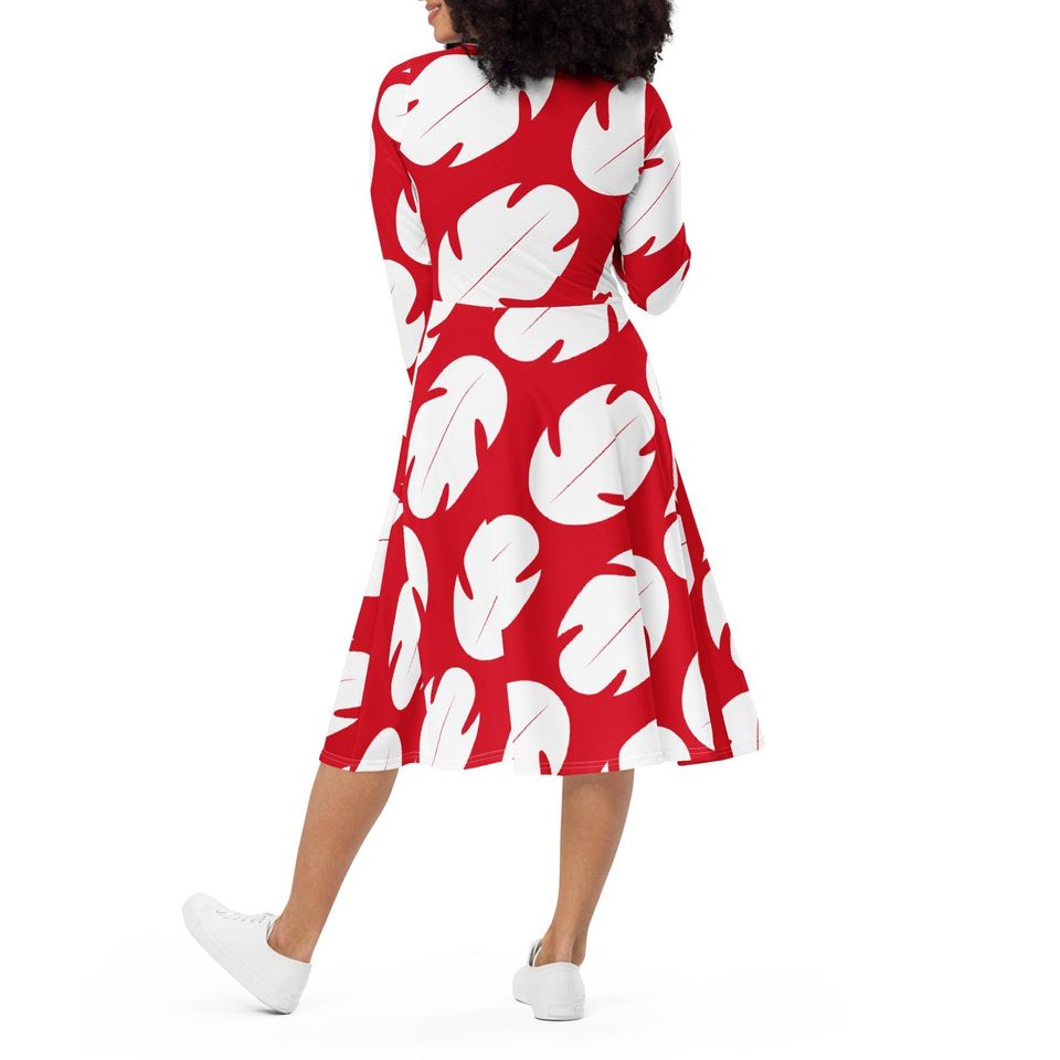 Lilo Costume Long Sleeve Midi Dress
