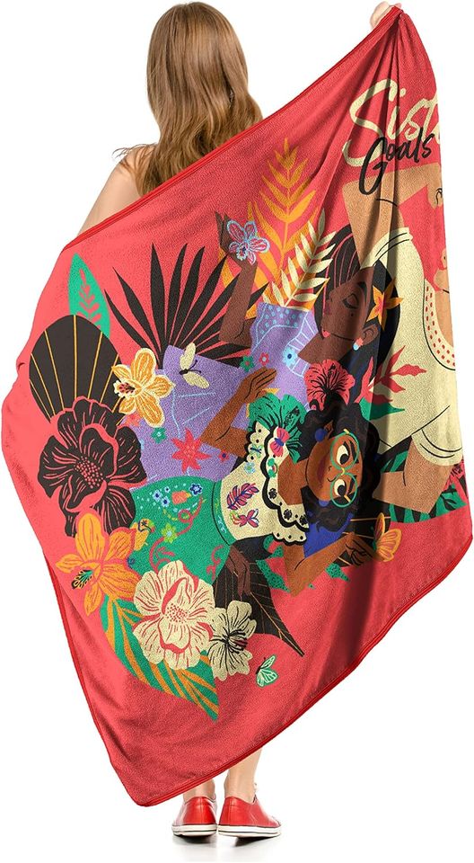 Northwest Disney's Encanto Micro Raschel Throw Blanket, 46" x 60", Sister Fun