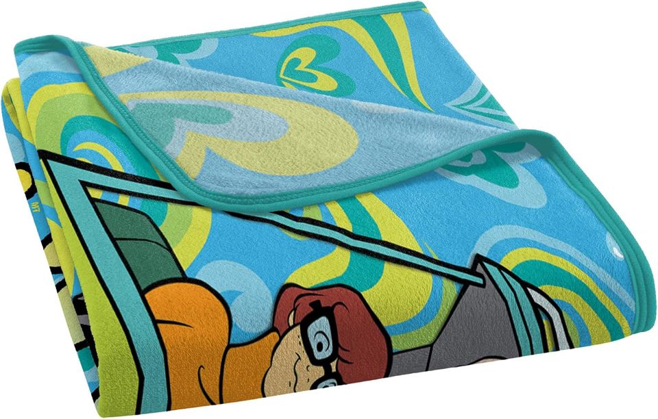 Northwest Scooby Doo Micro Raschel Throw Blanket, 46" x 60", Groovy Baby
