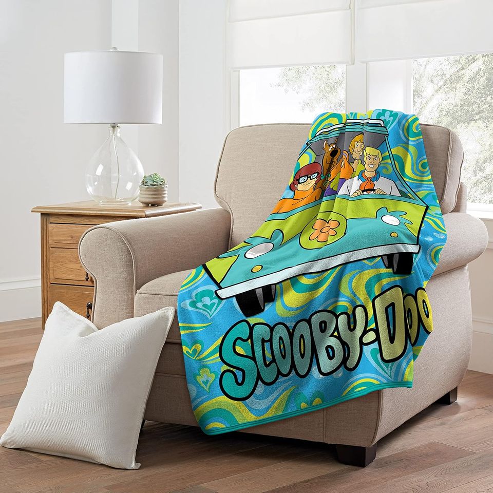 Northwest Scooby Doo Micro Raschel Throw Blanket, 46" x 60", Groovy Baby
