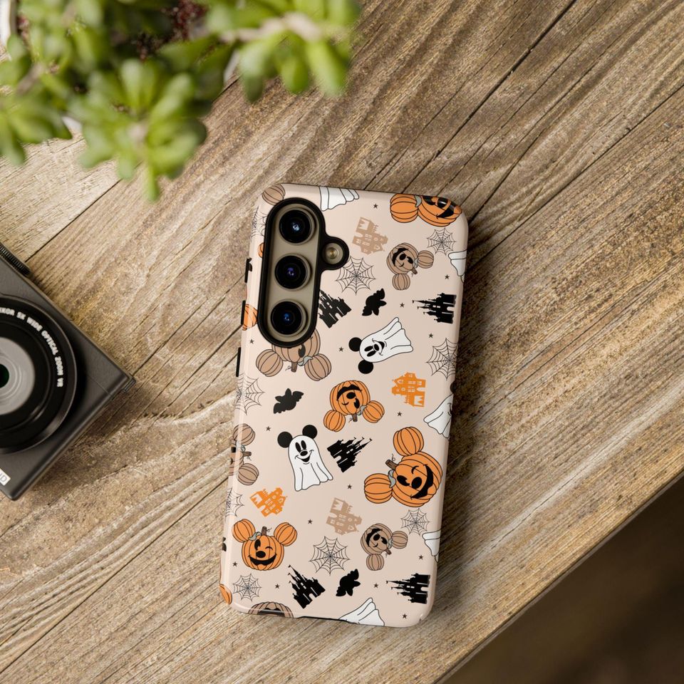 Disney Halloween Case Cute Halloween Mickey Phone Mickey Pumpkin and Ghost Samsung Case Compatible with iPhone