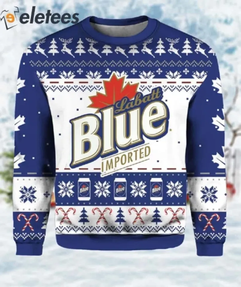 Labatt Blue Ugly Christmas Sweater XNZ5PCC3