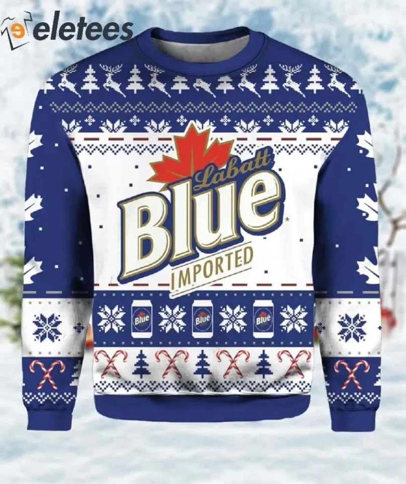 Labatt Blue Ugly Christmas Sweater XNZ5PCC3