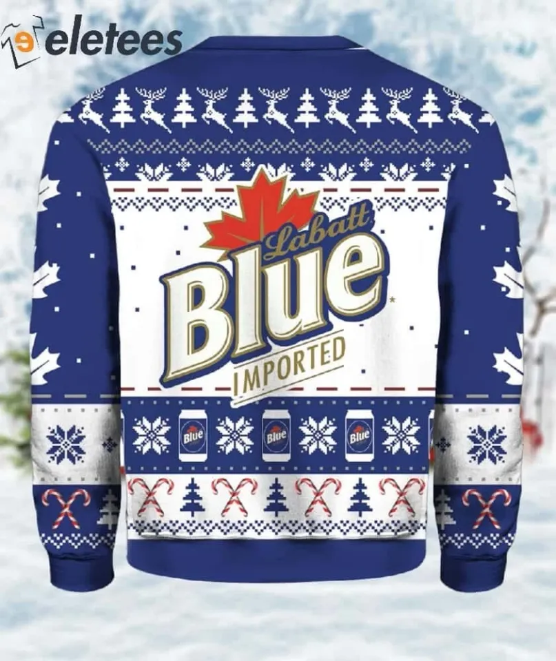 Labatt Blue Ugly Christmas Sweater XNZ5PCC3