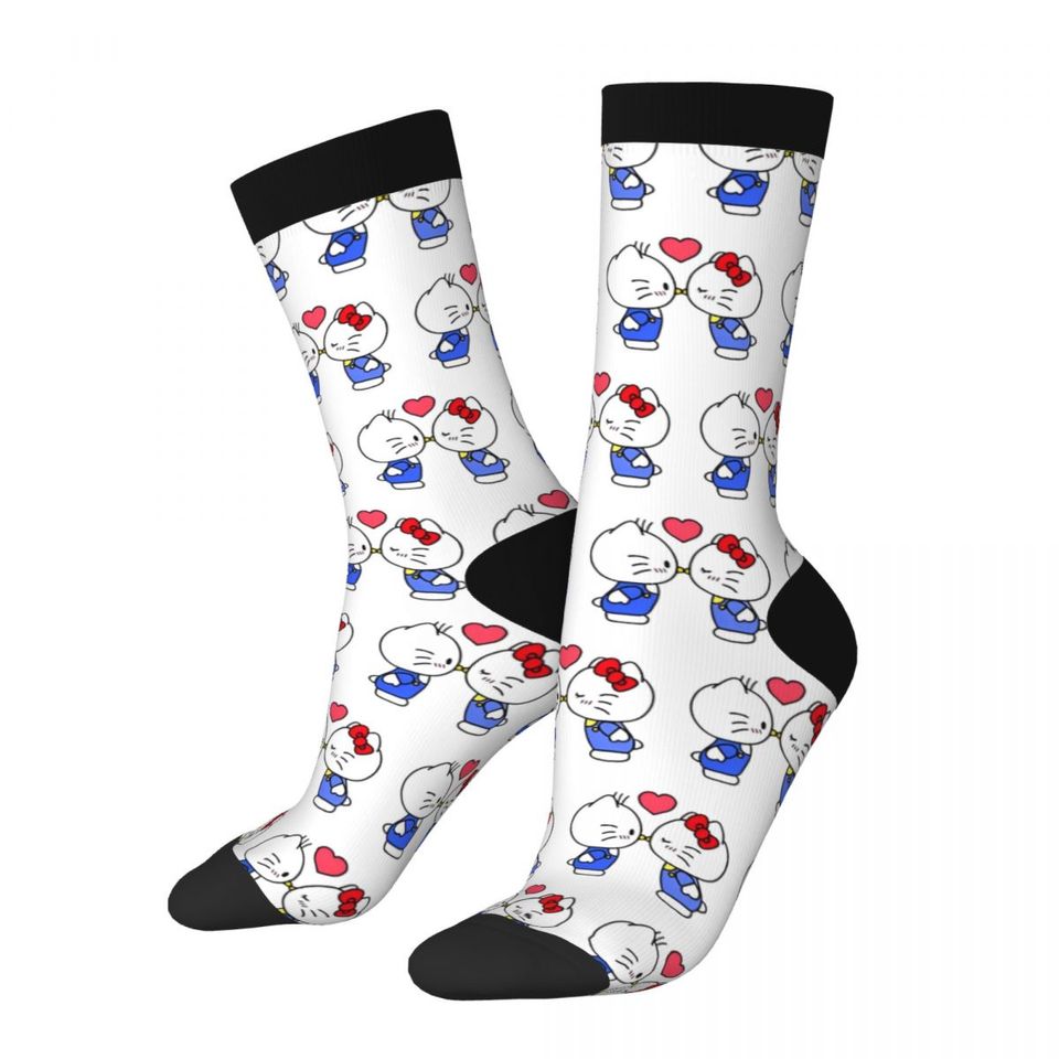 Hello Kitty Stockings Men's sanrio dear Daniel Socks Quality Modern Socks Winter Cycling Anti Slip Design Socks Gift