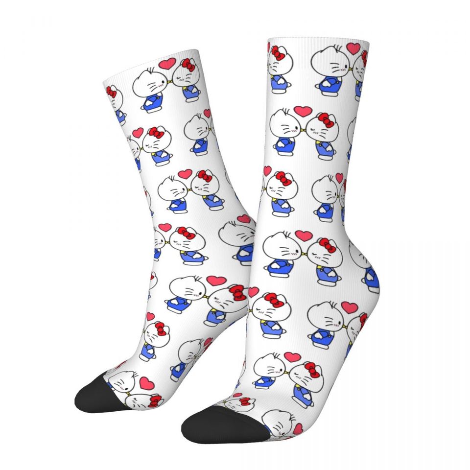 Hello Kitty Stockings Men's sanrio dear Daniel Socks Quality Modern Socks Winter Cycling Anti Slip Design Socks Gift