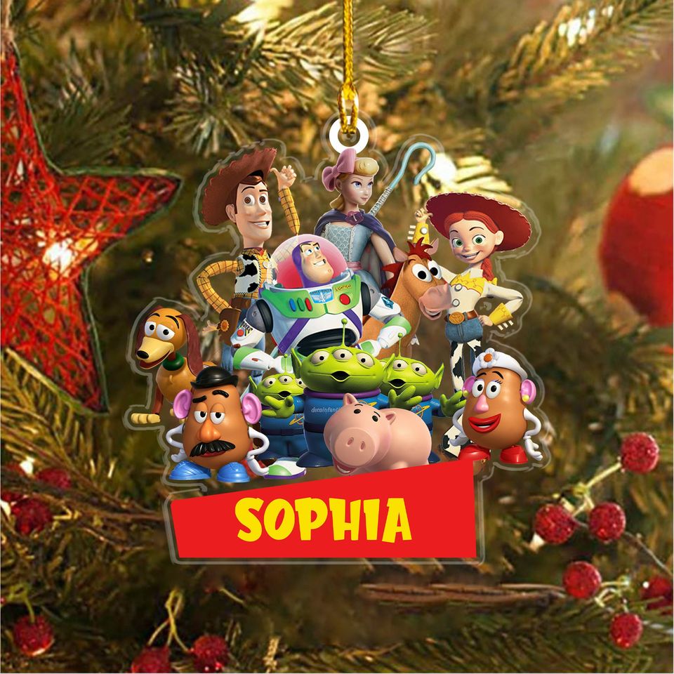 Personalized Toy Story Christmas Ornament, Toy Story Ornament, Buzz Lightyear Woody Ornament, Christmas Ornament, Kids Christmas 2024 Gift