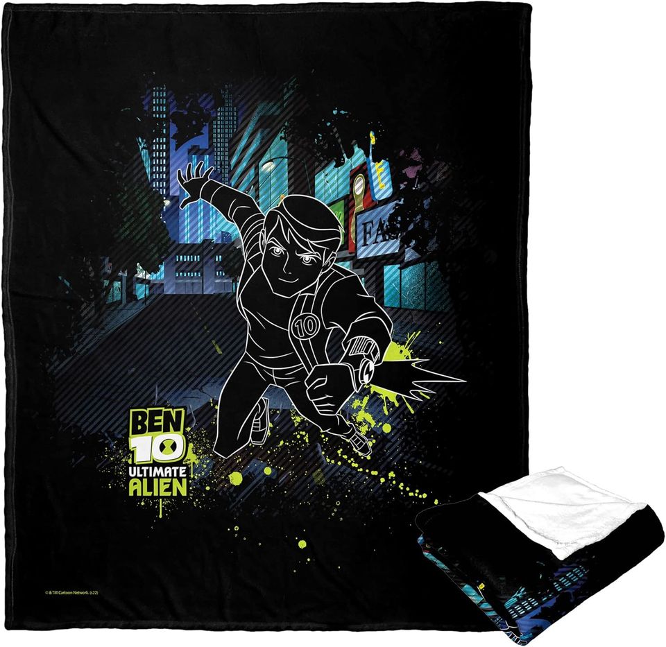 Northwest Cartoon Network - Ben 10 Silk Touch Throw Blanket, 50" x 60", Ultimate Alien