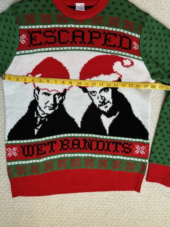 Women's Medium Home Alone Wet Bandits Ugly Christmas Sweater