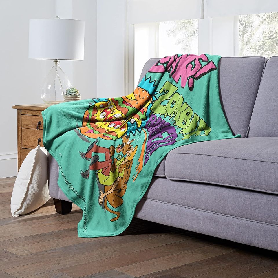 Northwest Scooby Doo Silk Touch Throw Blanket, 50" x 60", Zombie Burger