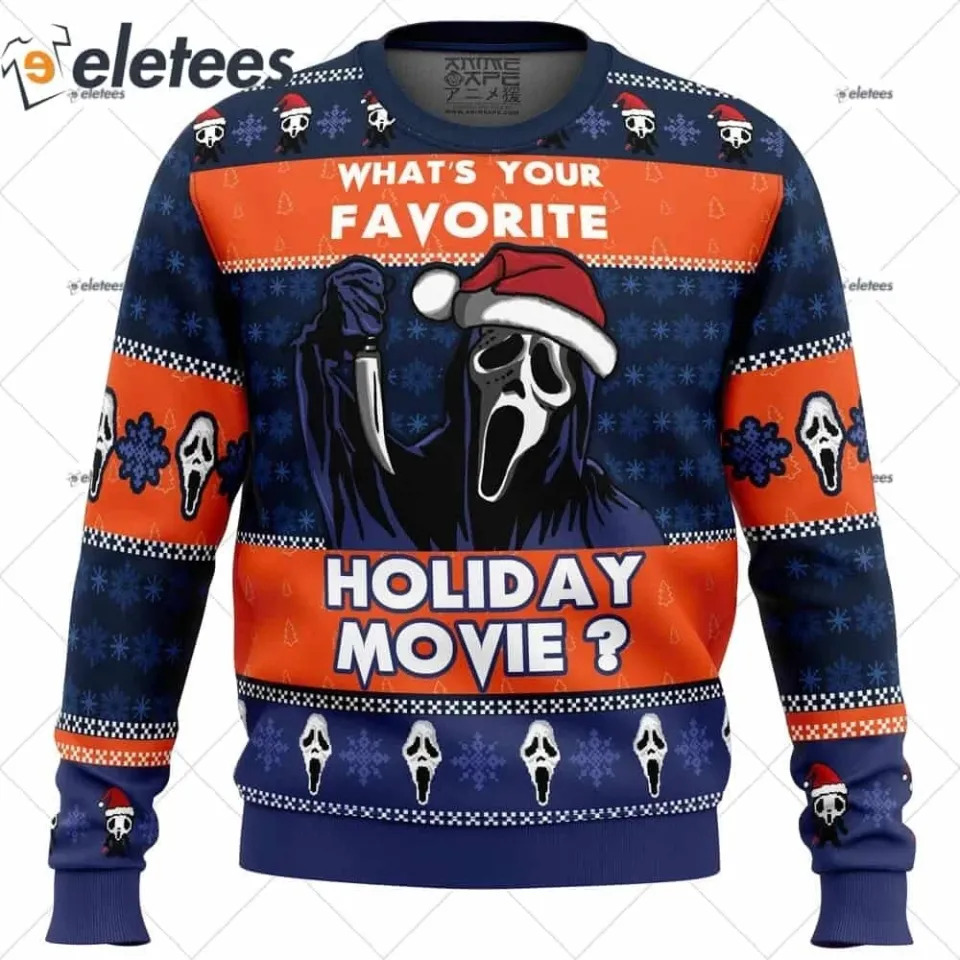 Holiday Scream Ugly Christmas Sweater N99QD60U