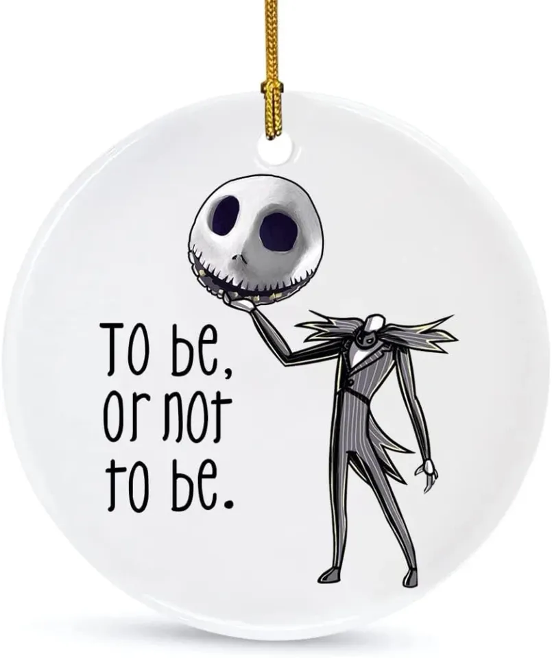 Funny Jack Skellington Christmas Ceramic Ornament Merry Christmas Home Decoratio
