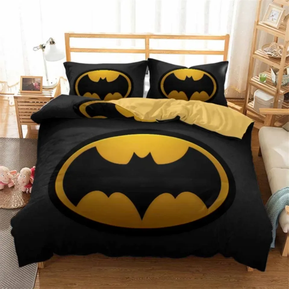 Batman Single/Queen/Doube/King Bed Quilt/Doona/Duvet Cover Set Pillowcase