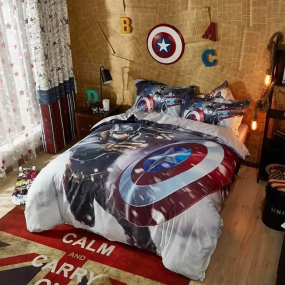 Captain America Marvel Bedding Set | Bedding Set For Kids | Gift For Kids