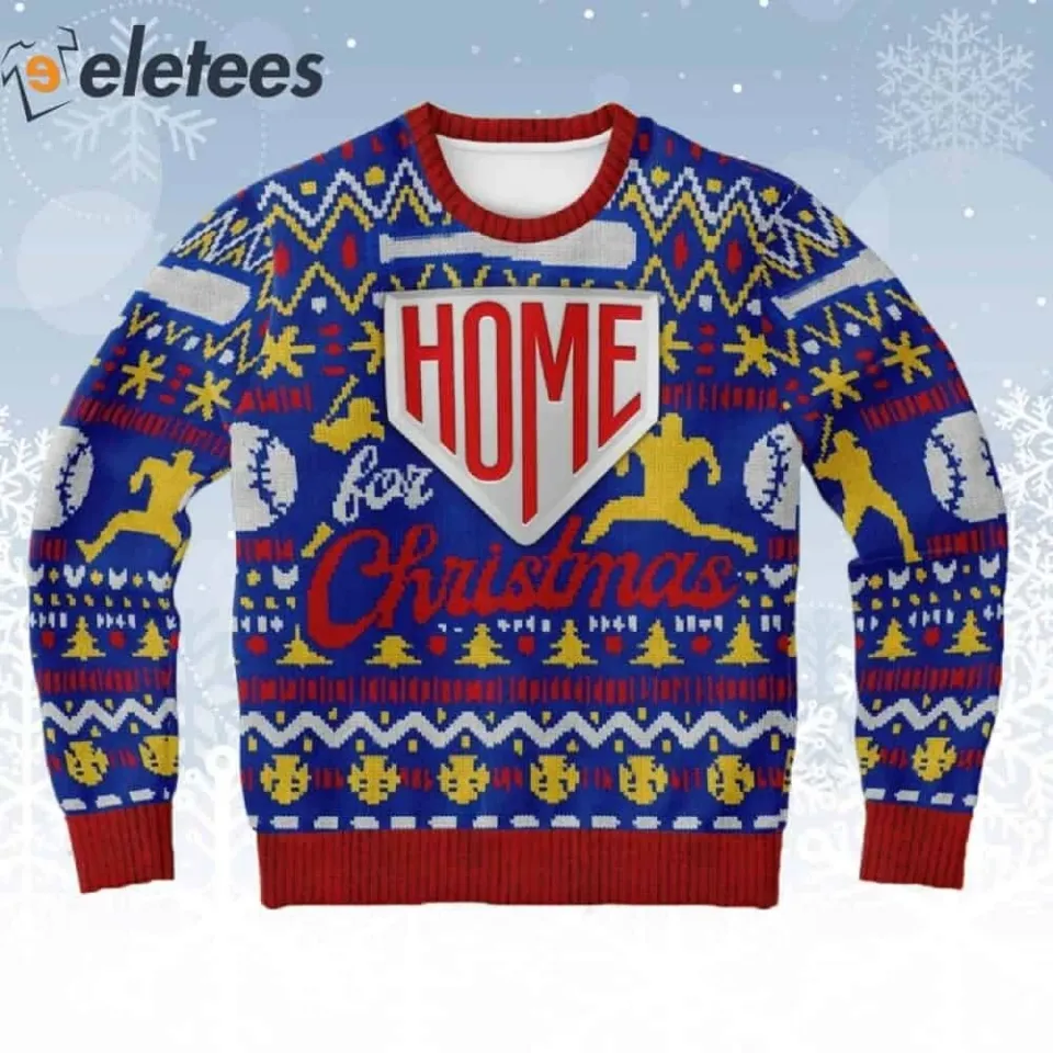 Home Run Baseball Ugly Christmas Sweater 5R18XDPH