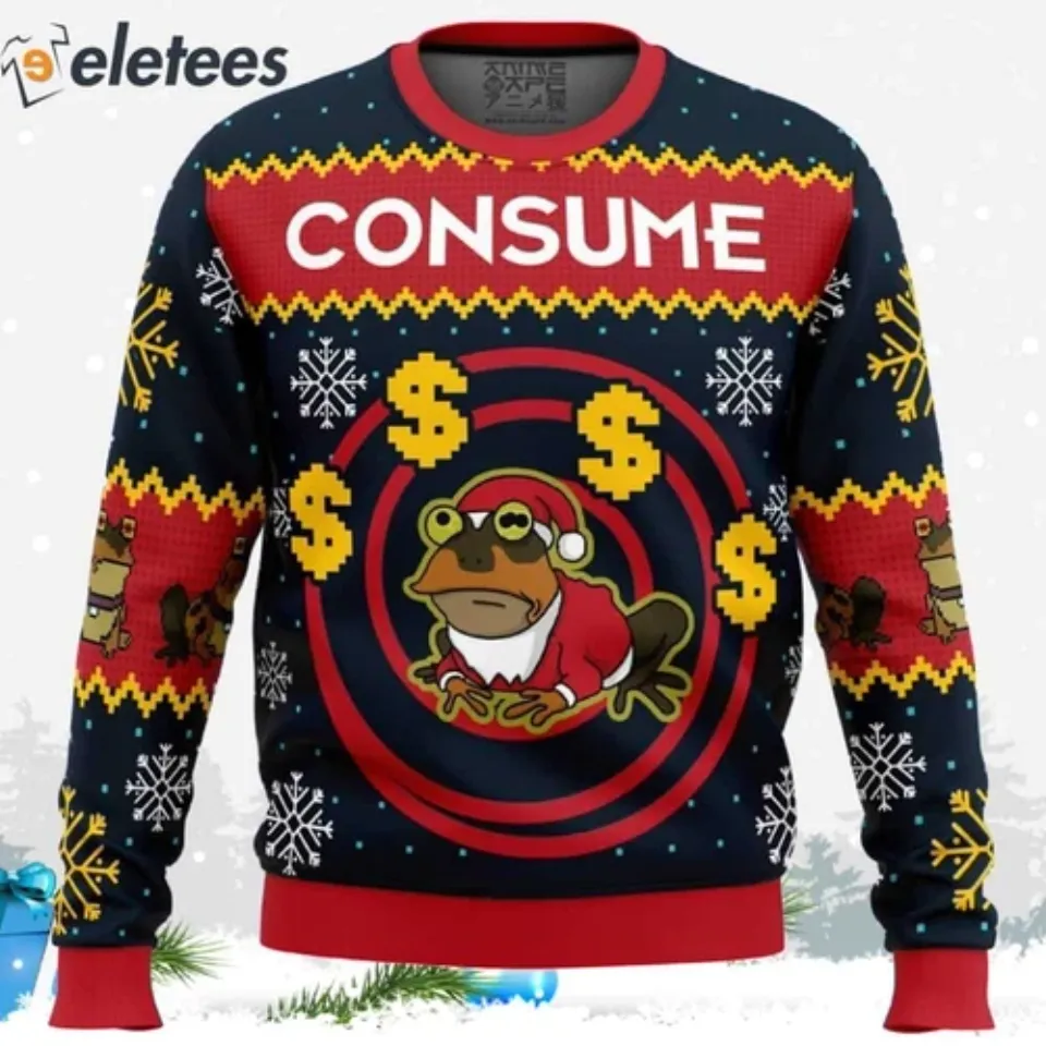 Hypnotoad Futurama Ugly Christmas Sweater QVOHZUQQ